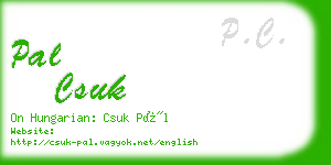 pal csuk business card